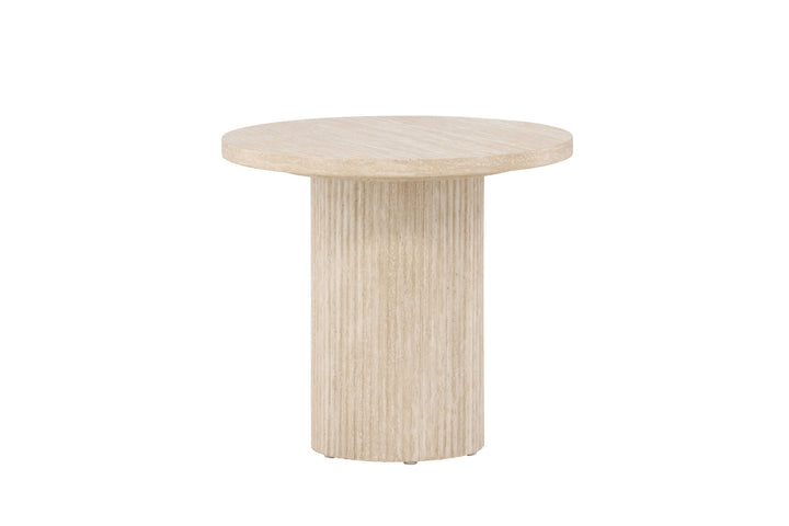 Venture Home Härön Sofa Table ø50x45 cm - Travertinelook