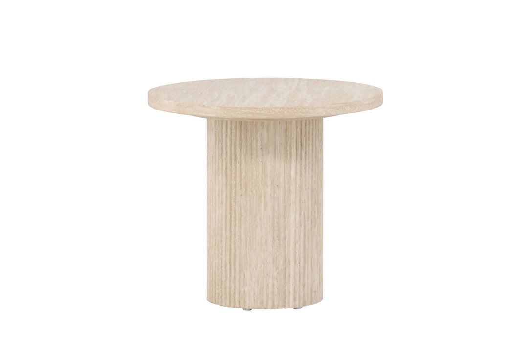 Venture Home Härön Sofa Table ø50x45 cm - Travertinelook
