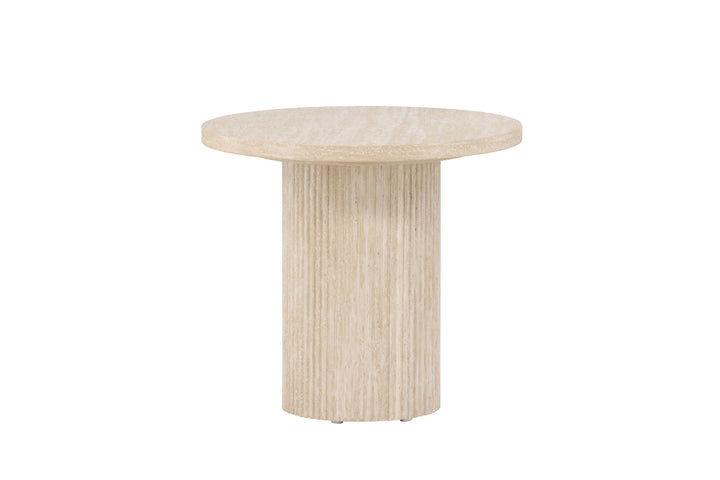 Venture Home Härön Sofa Table ø50x45 cm - Travertinelook
