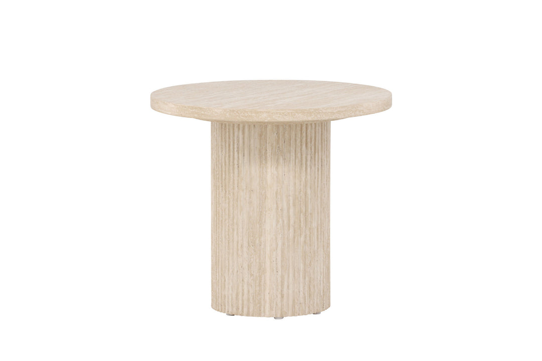 Venture Home Härön Sofa Table ø50x45 cm - Travertinelook