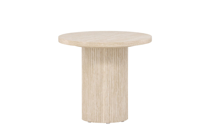 Venture Home Härön Sofa Table ø50x45 cm - Travertinelook