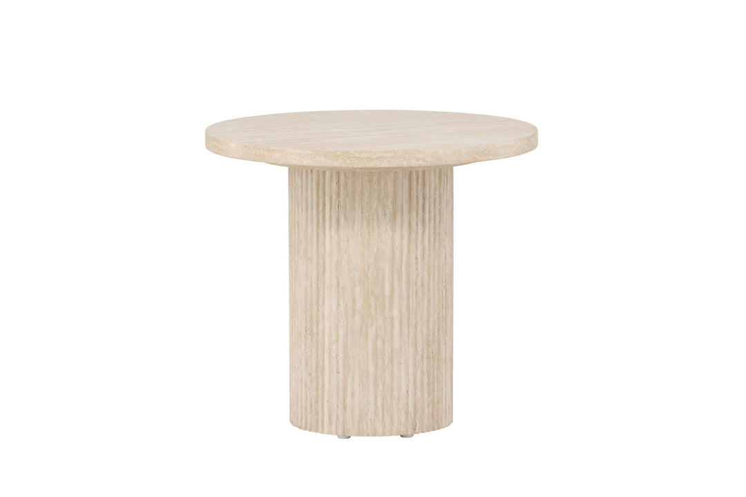 Venture Home Härön Sofa Table ø50x45 cm - Travertinelook
