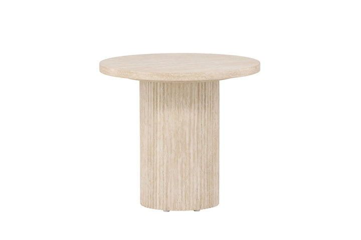 Venture Home Härön Sofa Table ø50x45 cm - Travertinelook