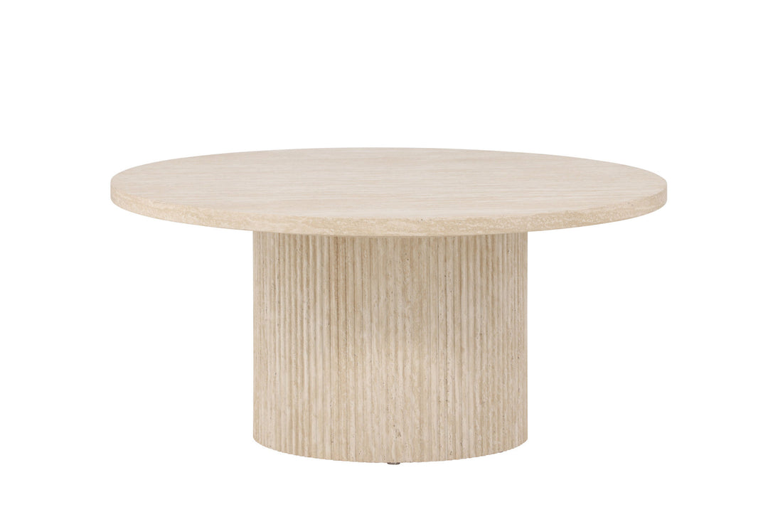Venture Home Härön Sofa Table ø80x38 cm - Travertinelook