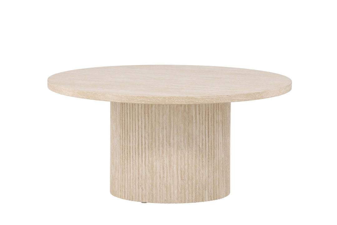 Venture Home Härön Sofa Table ø80x38 cm - Travertinelook