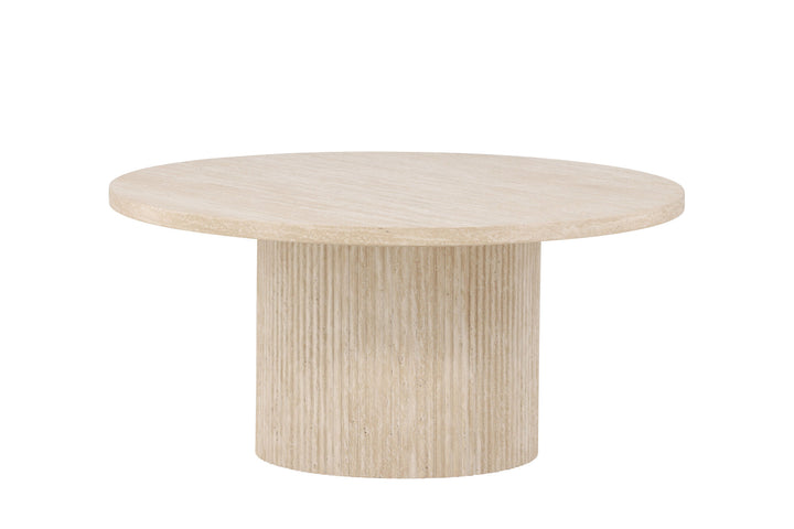Venture Home Härön Sofa Table ø80x38 cm - Travertinelook