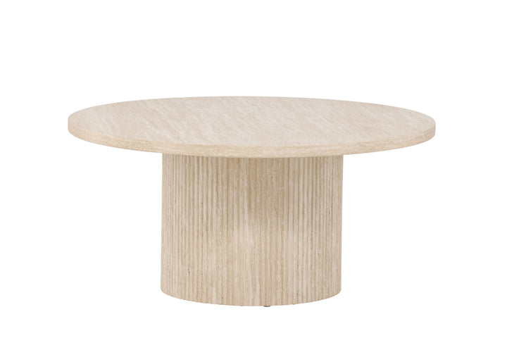 Venture Home Härön Sofa Table ø80x38 cm - Travertinelook