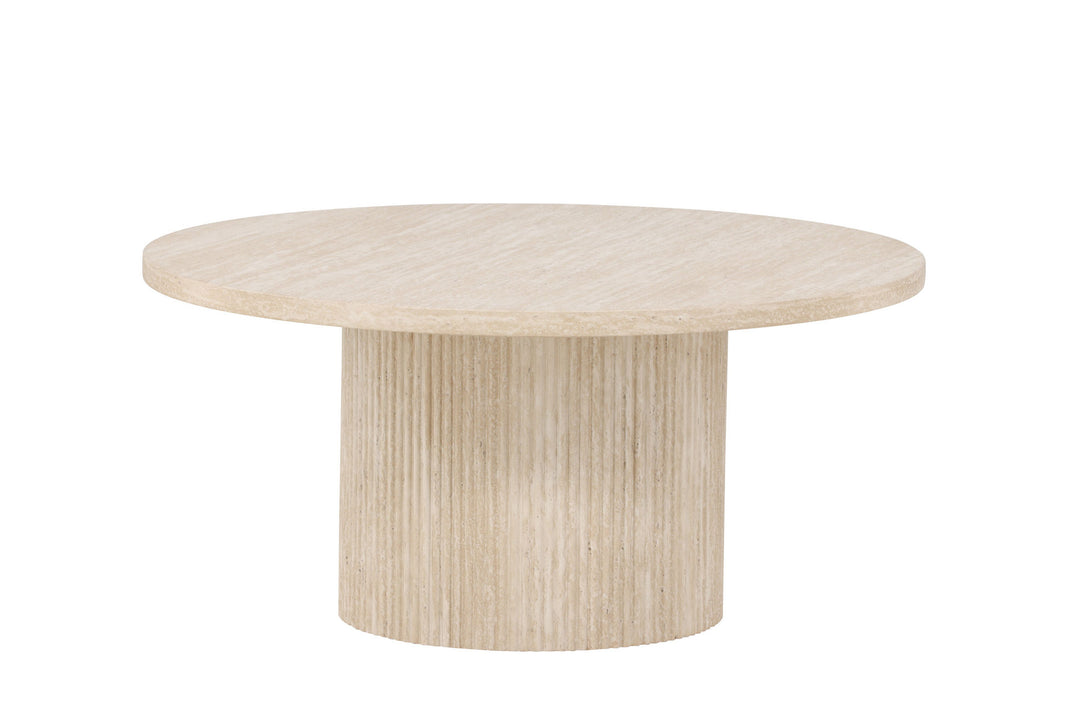 Venture Home Härön Sofa Table ø80x38 cm - Travertinelook