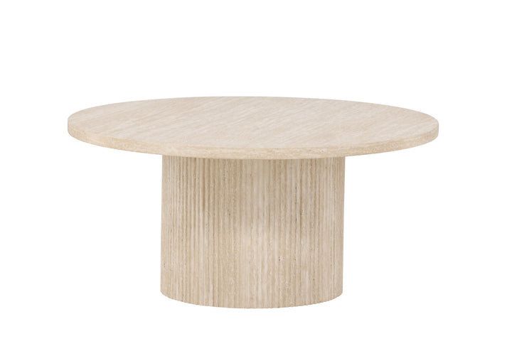Venture Home Härön Sofa Table ø80x38 cm - Travertinelook