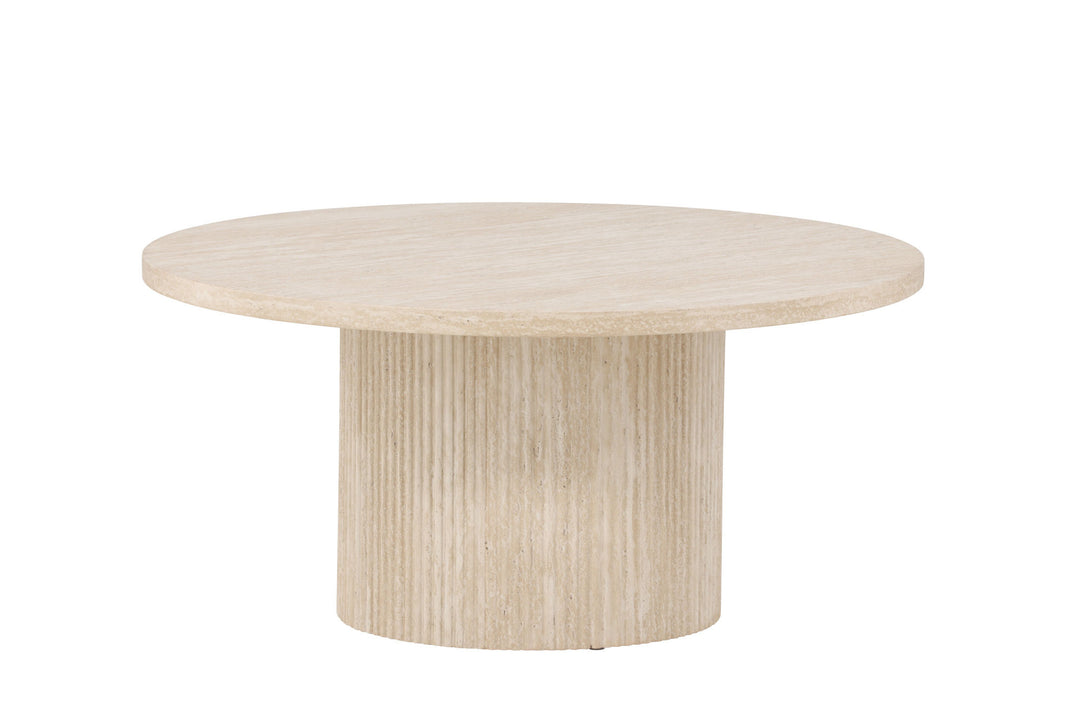 Venture Home Härön Sofa Table ø80x38 cm - Travertinelook