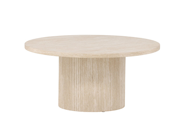 Venture Home Härön Sofa Table ø80x38 cm - Travertinelook
