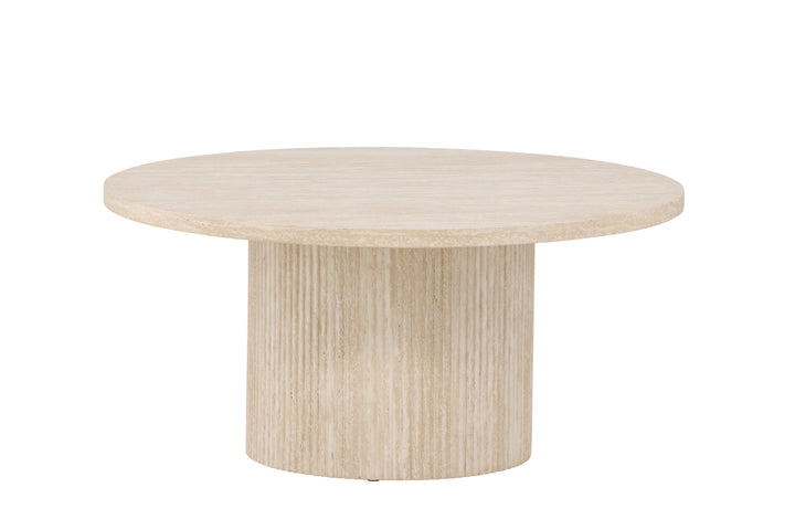 Venture Home Härön Sofa Table ø80x38 cm - Travertinelook