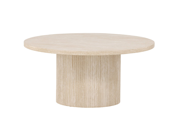 Venture Home Härön Sofa Table ø80x38 cm - Travertinelook
