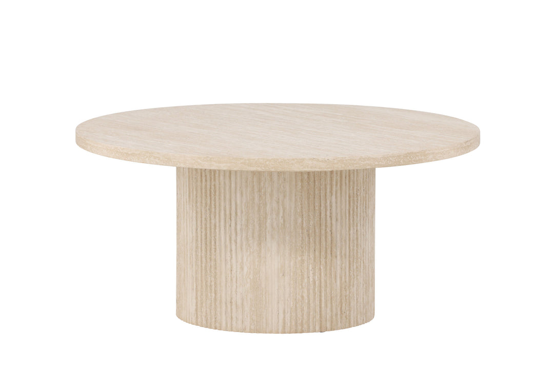 Venture Home Härön Sofa Table ø80x38 cm - Travertinelook