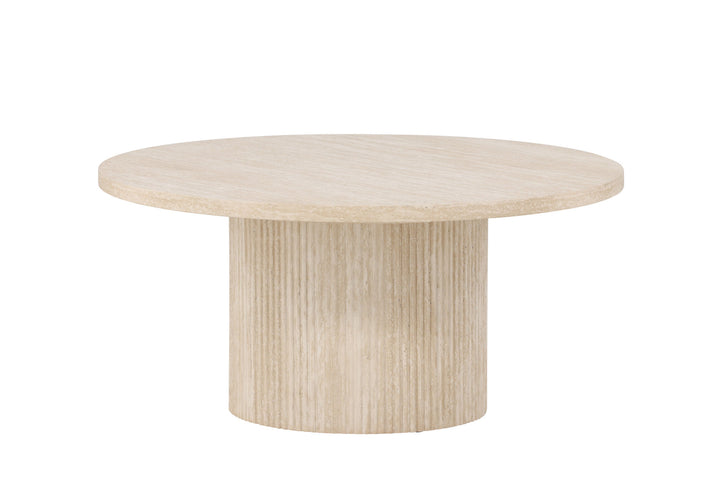 Venture Home Härön Sofa Table ø80x38 cm - Travertinelook