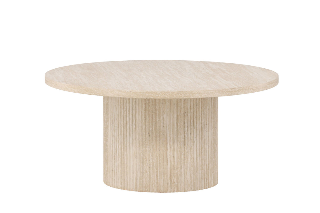 Venture Home Härön Sofa Table ø80x38 cm - Travertinelook