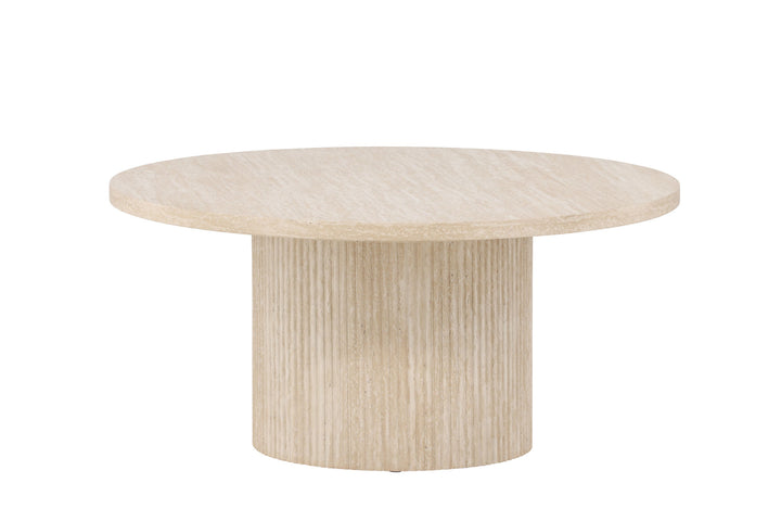 Venture Home Härön Sofa Table ø80x38 cm - Travertinelook