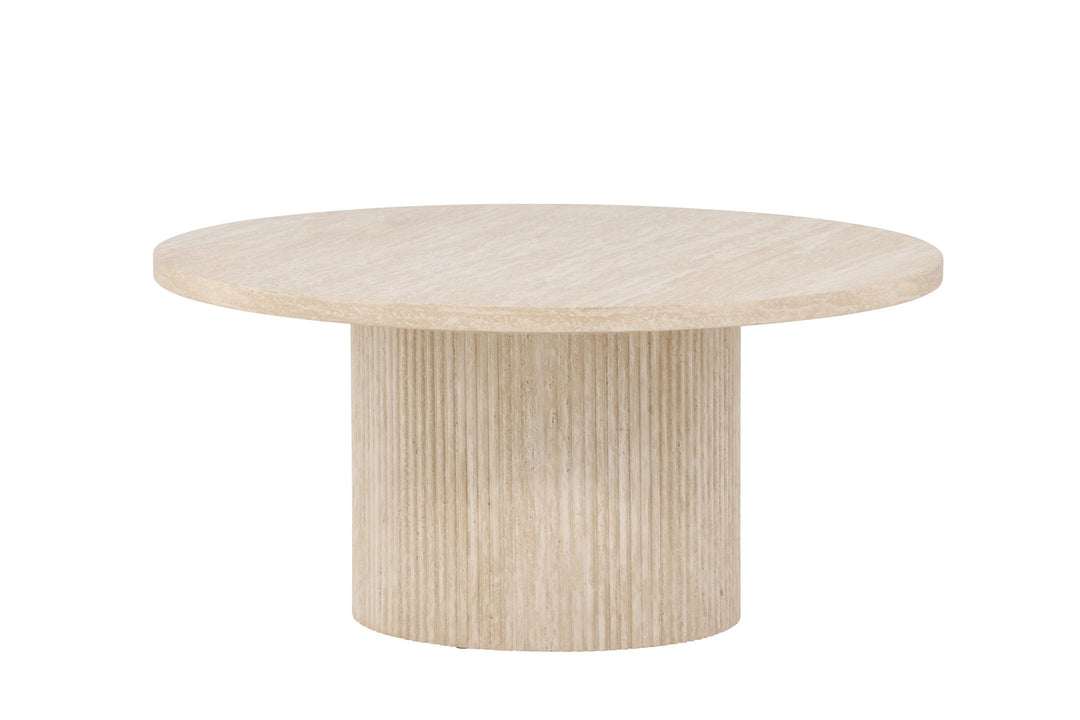 Venture Home Härön Sofa Table ø80x38 cm - Travertinelook