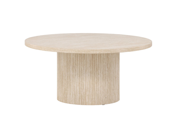 Venture Home Härön Sofa Table ø80x38 cm - Travertinelook