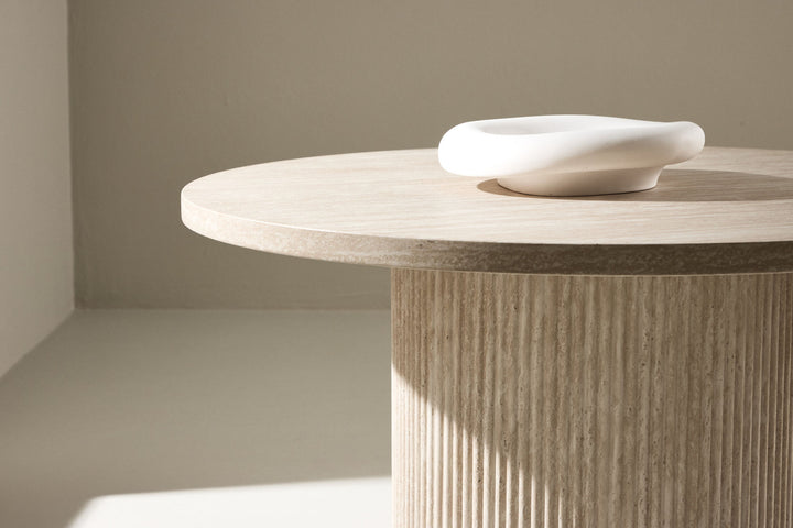 Venture Home Härön Sofa Table ø80x38 cm - Travertinelook