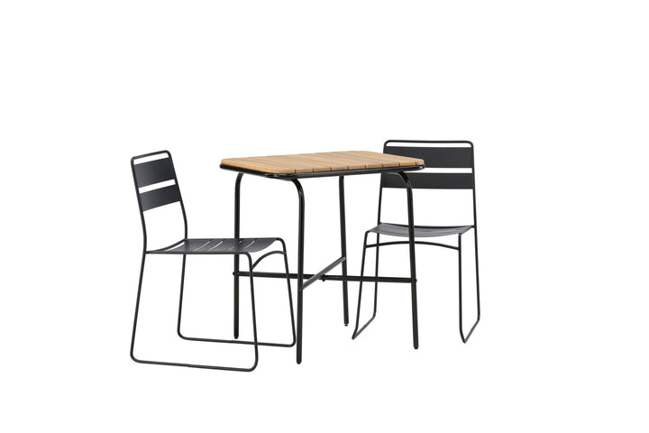 Venture Home Holmbeck Cafetable Steel - Black / Rectangular 55*70*74 +Lina Dining Chair - Black _2