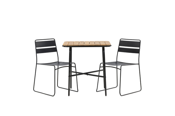 Venture Home Holmbeck Cafetable Steel - Black / Rectangular 55*70*74 +Lina Dining Chair - Black _2
