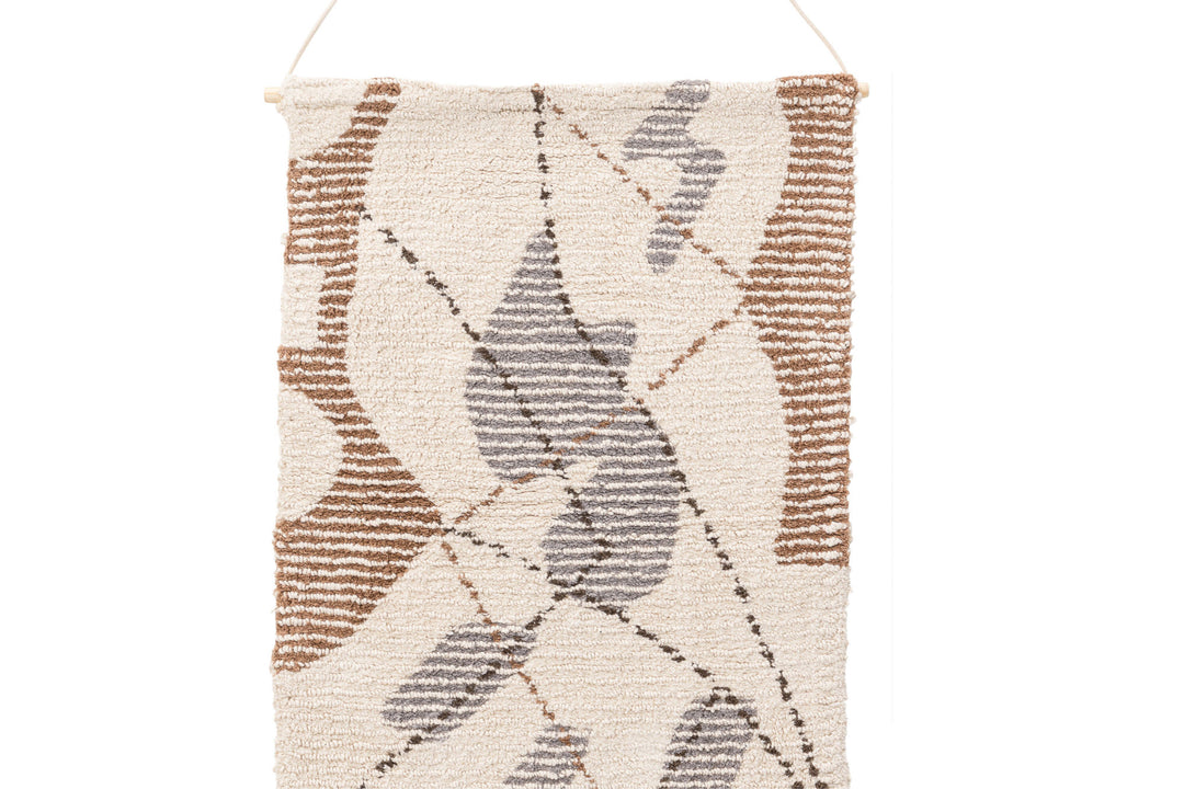 Venture Home Liam Wall Hanging Cotton - 50*80-  -Rectangular-Ivory/Brown/Grey