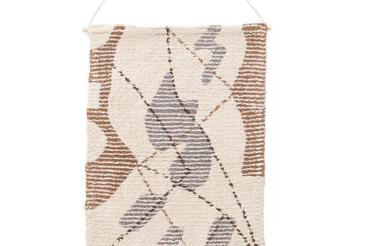 Venture Home Liam Wall Hanging Cotton - 50*80-  -Rectangular-Ivory/Brown/Grey