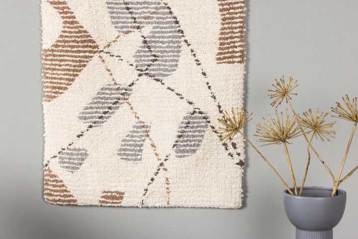 Venture Home Liam Wall Hanging Cotton - 50*80-  -Rectangular-Ivory/Brown/Grey