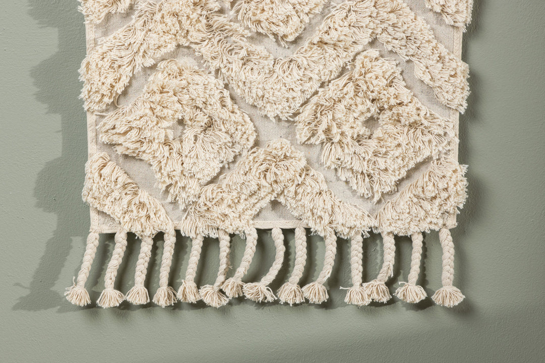 Venture Home Hilda Wall Hanging Cotton - 50*80-  -Rectangular-Offwhite