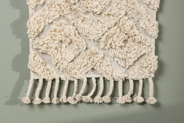 Venture Home Hilda Wall Hanging Cotton - 50*80-  -Rectangular-Offwhite