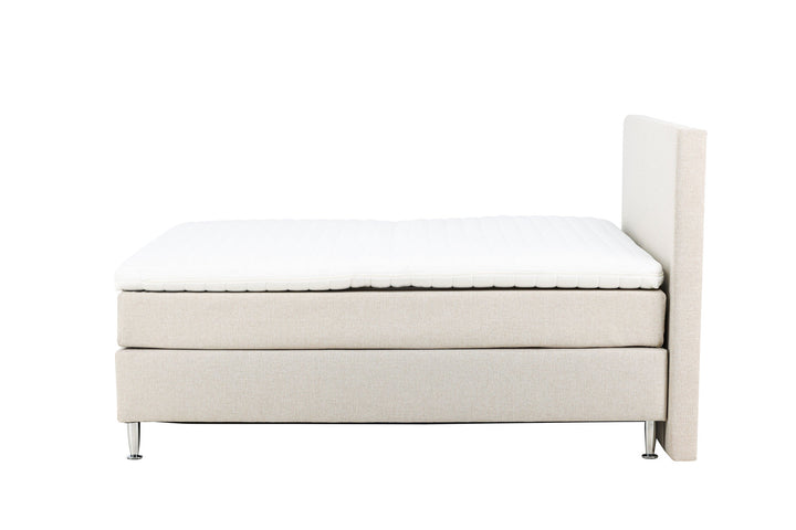 Venture Home Toledo Bed 180*200 - Matte Silver / Beige Fabric Lino 02