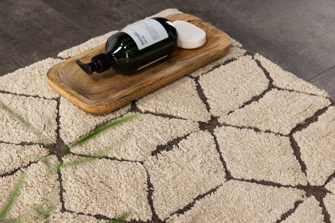 Venture Home Petrus Cotton - 60*90-  -Rectangular-Ivory/Dark Brown