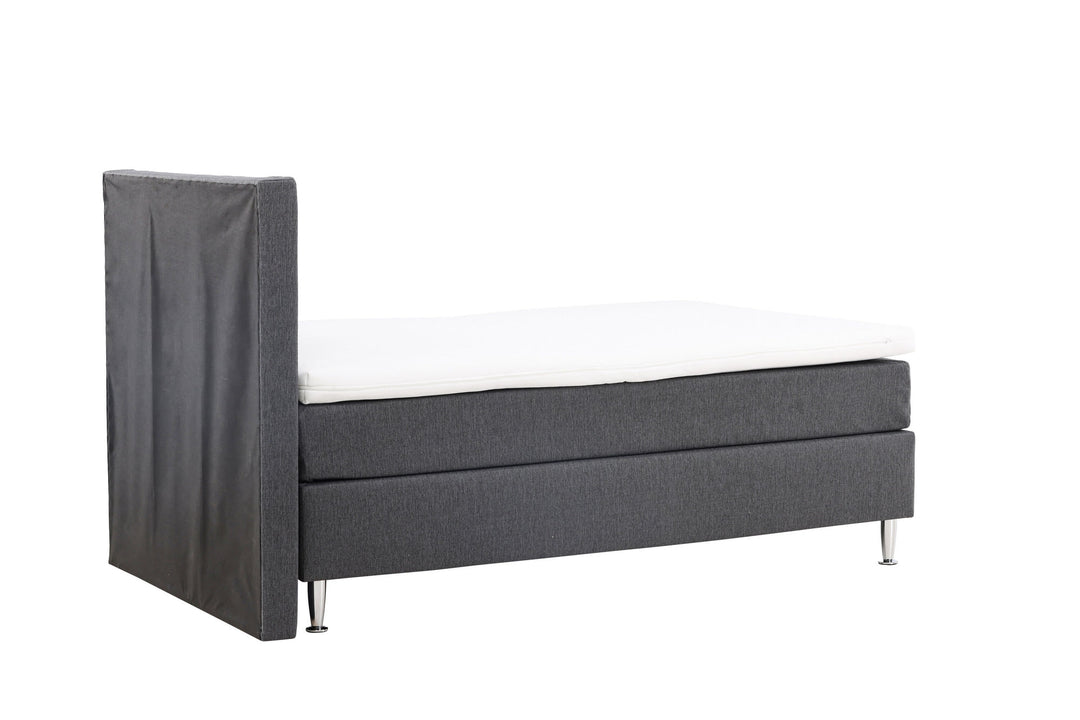 Venture Home Toledo Seng 120*200 - Mat Sølv / Mørkegrå Stof Lino 12