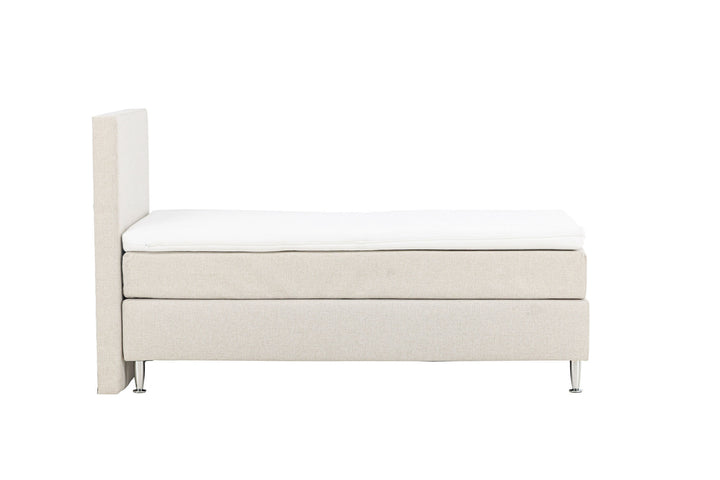 Venture Home Toledo Bed 90*200 - Matte Silver / Beige Fabric Lino 02