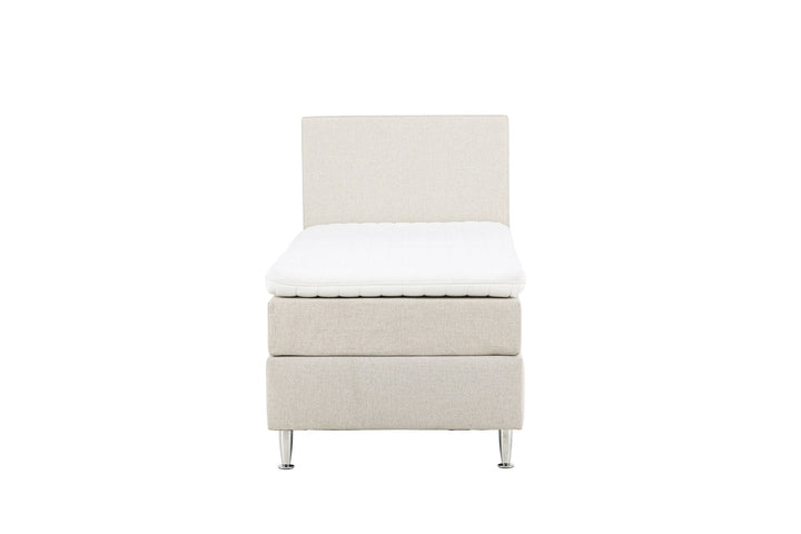 Venture Home Toledo Bed 90*200 - Matte Silver / Beige Fabric Lino 02
