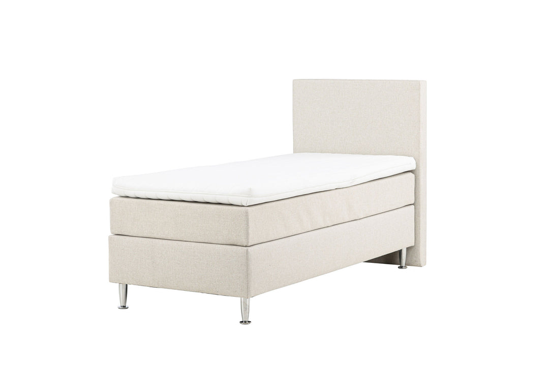 Venture Home Toledo Bed 90*200 - Matte Silver / Beige Fabric Lino 02