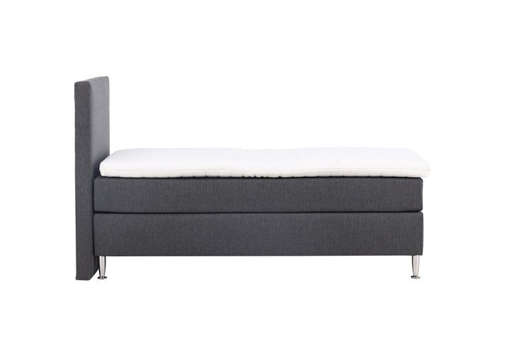 Venture Home Toledo Bed 90*200 - Matte Silver / Dark grey Fabric Lino 12