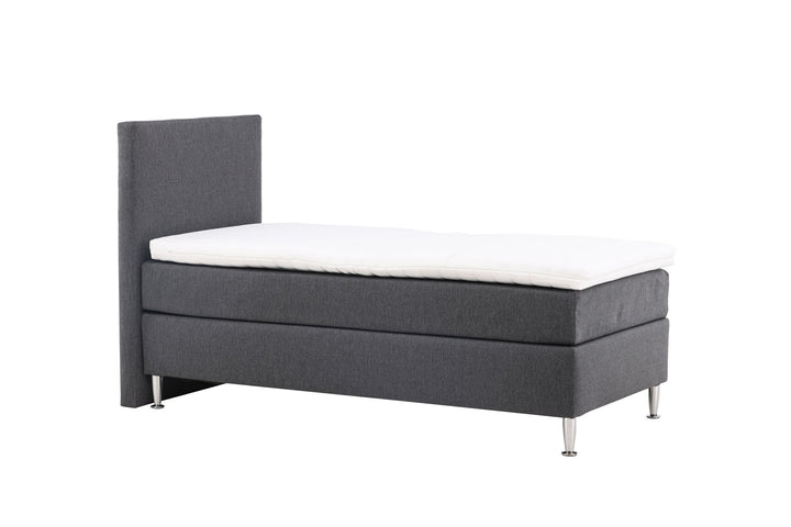 Venture Home Toledo Bed 90*200 - Matte Silver / Dark grey Fabric Lino 12