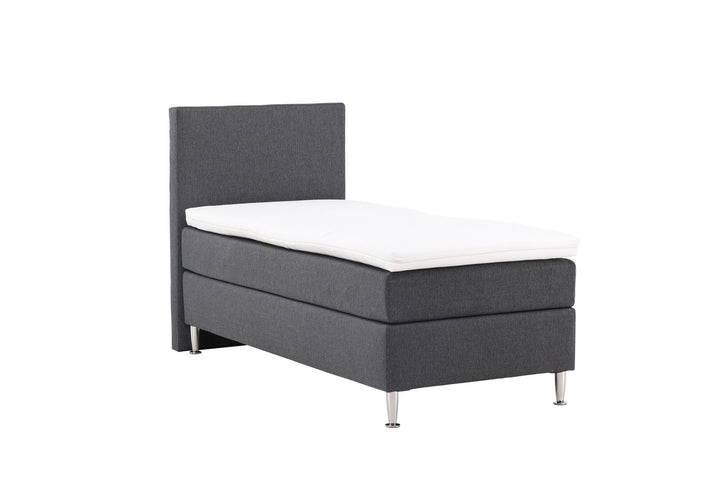 Venture Home Toledo Bed 90*200 - Matte Silver / Dark grey Fabric Lino 12