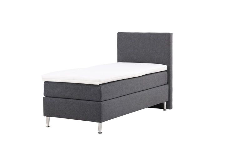 Venture Home Toledo Bed 90*200 - Matte Silver / Dark grey Fabric Lino 12