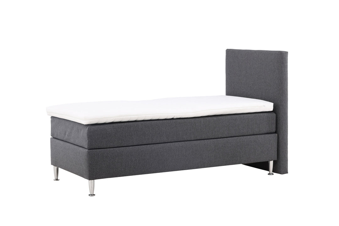 Venture Home Toledo Bed 90*200 - Matte Silver / Dark grey Fabric Lino 12