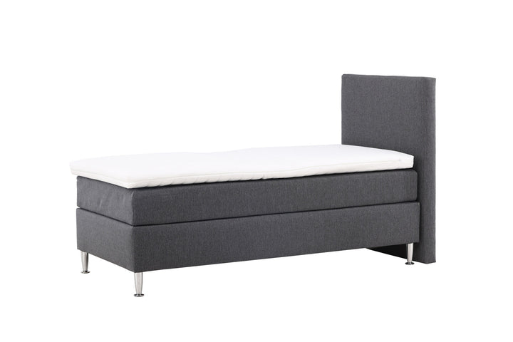 Venture Home Toledo Bed 90*200 - Matte Silver / Dark grey Fabric Lino 12