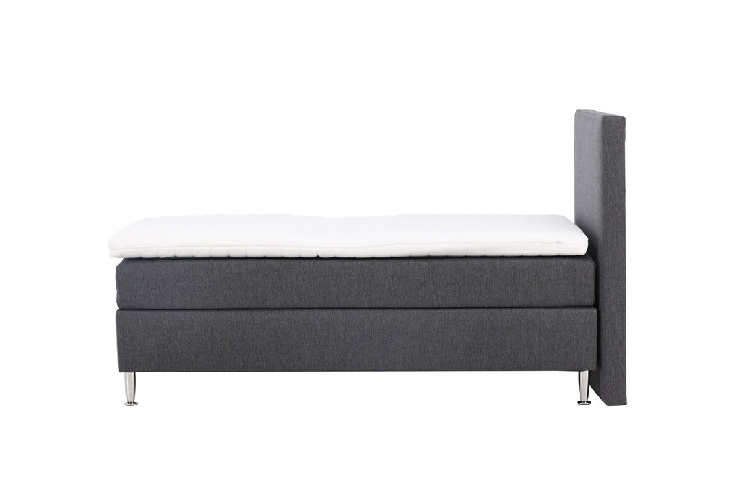 Venture Home Toledo Bed 90*200 - Matte Silver / Dark grey Fabric Lino 12