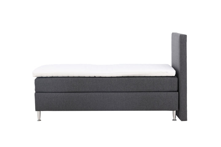 Venture Home Toledo Bed 90*200 - Matte Silver / Dark grey Fabric Lino 12