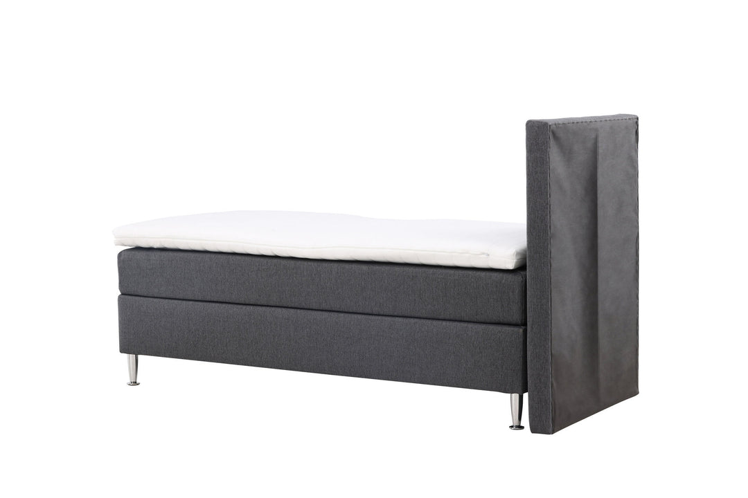 Venture Home Toledo Bed 90*200 - Matte Silver / Dark grey Fabric Lino 12