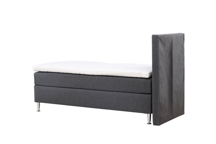 Venture Home Toledo Bed 90*200 - Matte Silver / Dark grey Fabric Lino 12