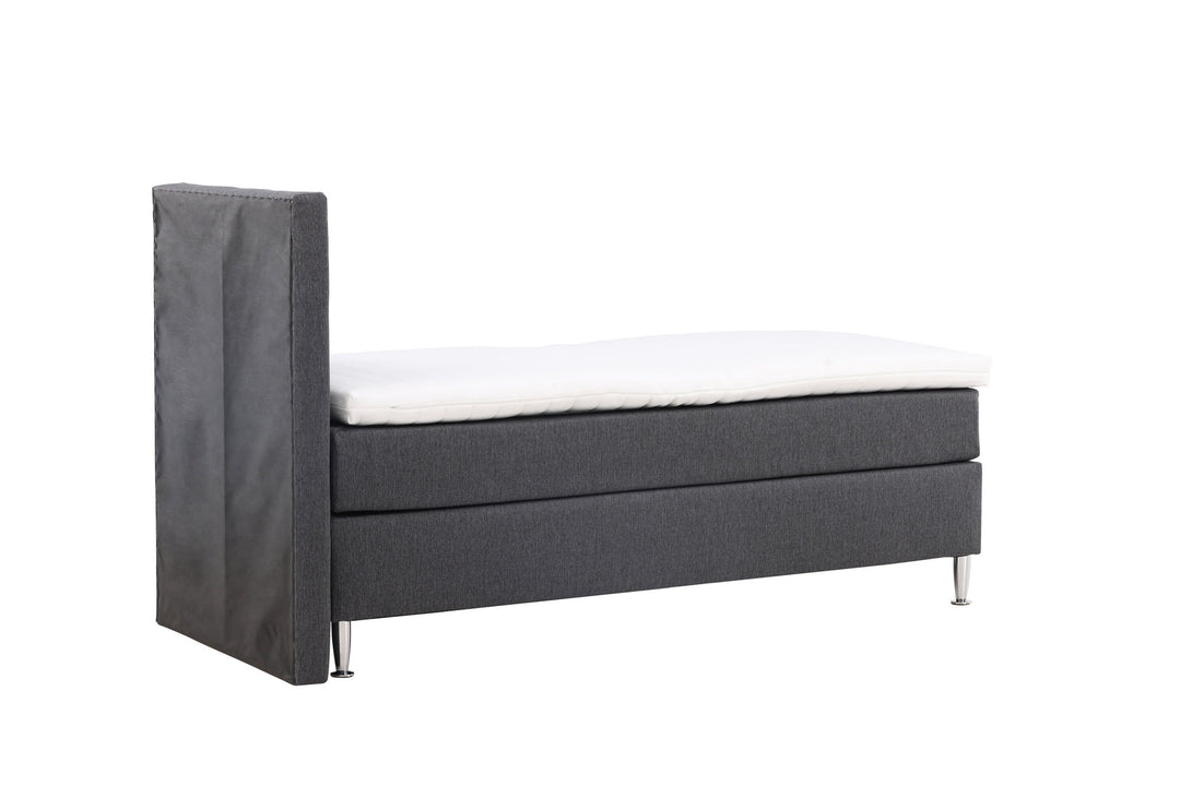Venture Home Toledo Bed 90*200 - Matte Silver / Dark grey Fabric Lino 12