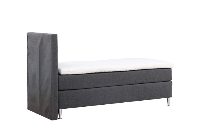 Venture Home Toledo Bed 90*200 - Matte Silver / Dark grey Fabric Lino 12