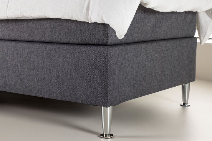 Venture Home Toledo Bed 90*200 - Matte Silver / Dark grey Fabric Lino 12